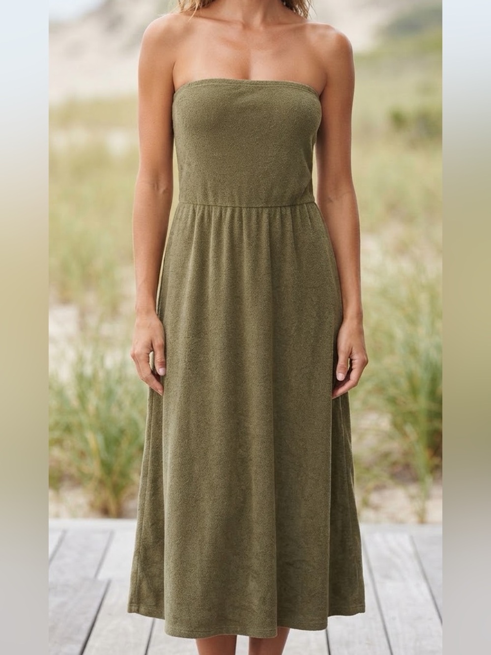Vintage Oleg Cassini Strapless Beach Dress